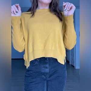 Cozy Yellow Crew Neck Sweater